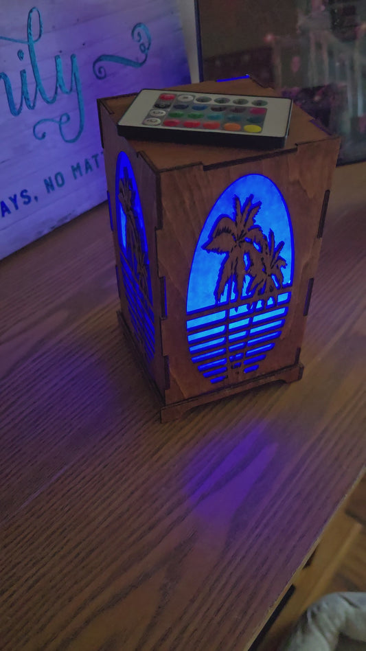 Palm Tree Table Top Light